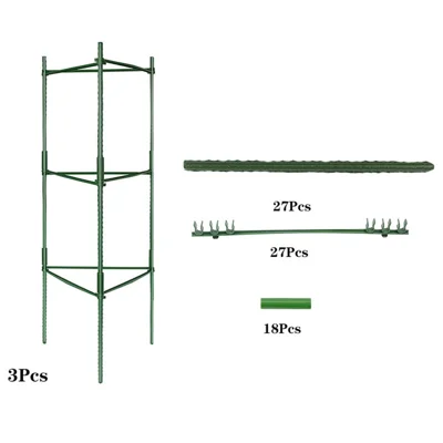 3Pcs Height Adjustable 8mm Tomato Cage Garden Trellis Vertical Climbing Plants Support
