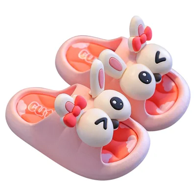 BENBENZHU 1 Pair Summer Children's Slippers Non-Slip EVA Thicken Sole Sandals - Red / 24-25
