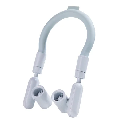 F94 Outdoor Sports Hands Free Neck Fan 3 Speeds Adjustable Flexible Cooling Neckband - Blue
