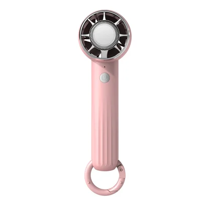 WT14 Mini bærbar håndventilator med 3 hastigheder, støjreduceret børsteløs motor, afkølingsventilator til udendørs/brug på skrivebord - Lyserød
