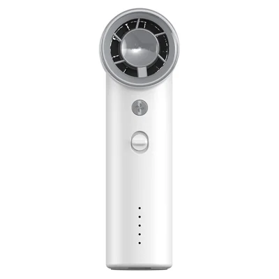 BL03 High Speed Turbo Handheld Fan Rechargeable 5 Gears Adjustable Mini Portable Desk Fan - White