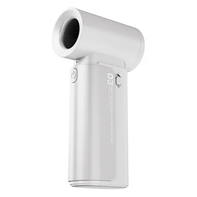 WT-F88 Draagbare Handventilator 19500RPM Hoge Snelheid Turbo Ventilator Oplaadbare 3 Snelheden Koeler - Wit