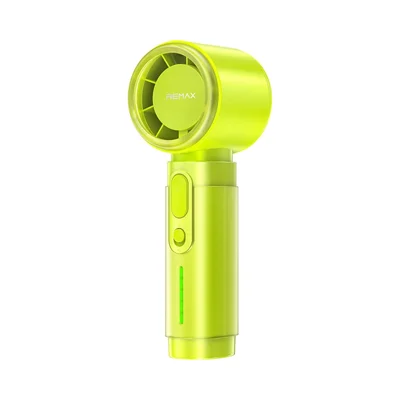 Ventaglio Portatile REMAX RS-SF23 con 5 Velocità Regolabili, 3000mAh, Ricaricabile, Mini Ventola con Display LED - Verde