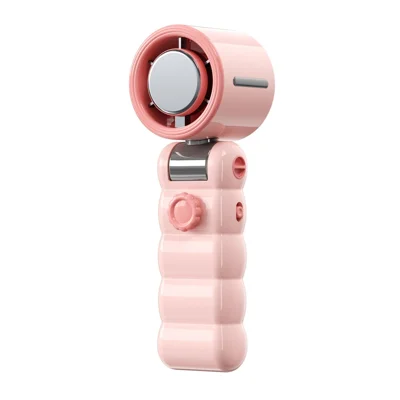 Y28 Foldable Cooling Fan 3600mAh TEC Semiconductor Refrigeration 199-Speed Portable Handheld Fan for Outdoor Indoor - Pink