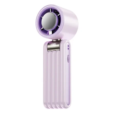 Y29 Ventilador Portátil de Mano con Ajuste de 199 Velocidades, Ventilador Plegable de Enfriamiento por Semiconductores de 3600mAh para Interior y Exterior - Morado