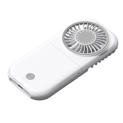 Ventilateur portable X30, 4 vitesses réglables, rechargeable par USB Type-C, ventilateur de cou pliable pour usage en extérieur, au bureau - Blanc