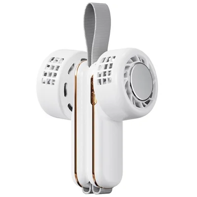 RD11 Semiconductor Cooling Fan Mini Portable Neck Hanging Fan Outdoor Summer Fan - White
