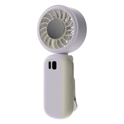 Ventilateur portable Z10 avec pince, rotation à 360 degrés, affichage LED, 100 vitesses, batterie 4000 mAh, ventilateur de refroidissement à glace pour l'extérieur - Violet