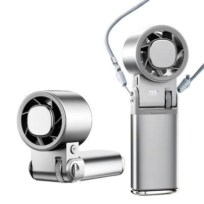 Ventilateur portable JF181 6000 mAh rechargeable USB avec refroidissement par semi-conducteur et lumière LED