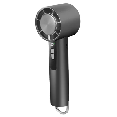 Y58 Ventilateur Portable Main 3000mAh 10000 tr/min Refroidissement par Compression de Glace Ventilateur Pliable à 100 Vitesses pour Extérieur - Gris