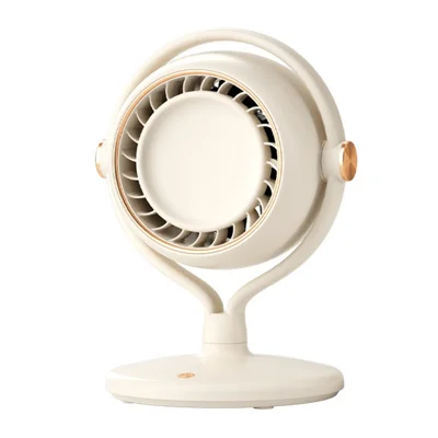 Bladløs skrivebordsventilator med USB-C genopladelig luftcirkulationsventilator 3 hastigheder 1800 mAh køleventilator - beige