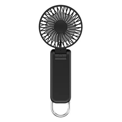 LC-001 5 Velocidades Dobrável Mini Ventilador Recarregável USB-C Ventilador Portátil para Uso em Mão, Pescoço ou Secretária - Preto