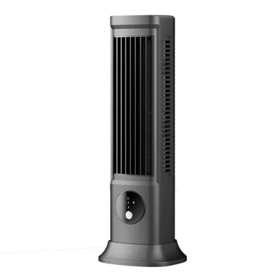 E3 Bladeless Tower Fan Portable USB Rechargeable 3-Speed Quiet Air Circulator for Home Office Desk - Space Gray