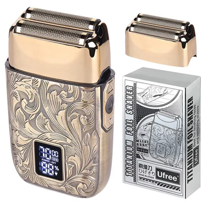 UFREE Dual-Blade Digital Display Shaver Portable Metal Shell Electric Mini Razor