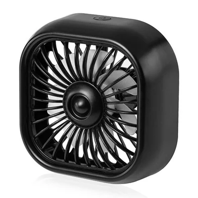 F11 Mini Car Air Outlet Cooling Fan Auto Interior Cooler with Colorful Light - Black