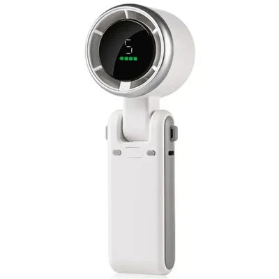 N607 Draagbare Oplaadbare Ventilator met 5 Windsnelheden, Zomer Turbine Handventilator - Wit