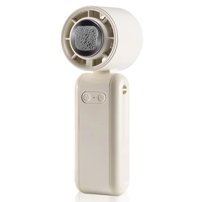 WH-10 Handheld Fan with Ice Cooler 100 Speed Adjustable Rechargeable 10500RPM Cooling Fan - Beige