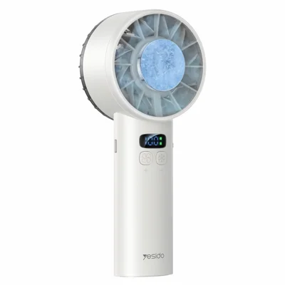 YESIDO YF18 Halfgeleider Koelende Handventilator 100 Snelheden LCD-display Oplaadbare Ventilator