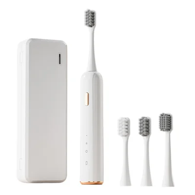 T611 4 Sonic Electric Toothbrush with Brush Heads, 29,700 Vibrations / Min, 60° Sweep, 3 Modes, IPX7 Waterproof - White