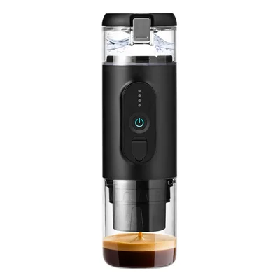 CF-1801BGC+ 90ml Macchina per caffè espresso elettrica senza fili per viaggi e campeggio (senza BPA, senza certificazione FDA) - Nero