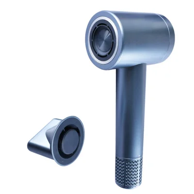 YBF-5Y Wireless Hair Dryer with LCD Display Cool Hot Wind Adjustable Brushless Motor Ionic Hair Dryer, EU Plug - Lead Color
