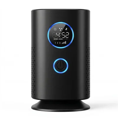 H1 Purificador de Aire de Escritorio con Filtro HEPA de Iones Negativos, Recargable por USB, para Casa, Dormitorio y Coche - Negro