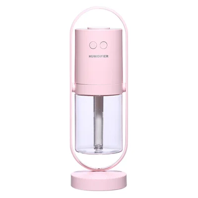 Многофункциональный вращающийся мини-проектор с LED-подсветкой, USB-увлажнитель, ультратихий очиститель воздуха для спальни — розовый