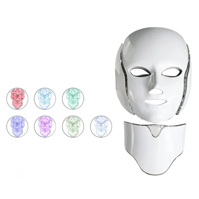 7 Color LED Light Therapy Face Neck Mask Photon Skin Rejuvenation Anti-Aging Beauty Device - EU Plug
