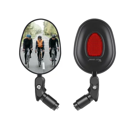 1Pièce WEST BIKING YP0720031 Miroir Rétroviseur Vélo Grand Angle 360° Rotation VTT Route Vélo Guidon Miroir