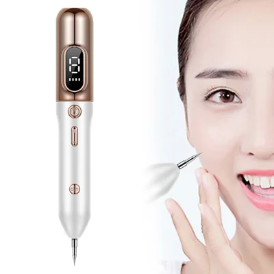 E23 Attrezzatura Di Bellezza Portatile Negole Sostituibili USB Carica 9 Livelli Regolabili Strumenti Di Rimozione Del Tag Nevus Per L'utilizzo Della Casa - Oro