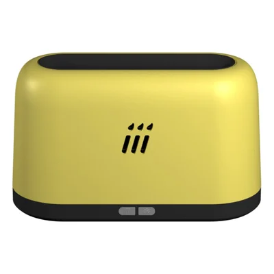 FLAME-001 Simulation Flame Aroma Air Humidifier Desktop Mist Humidifier Aromatherapy Diffuser Yellow Flame - Yellow