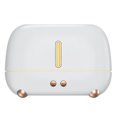A318 Simulation Flame Aroma Air Humidifier LED Colorful Light Desktop Mist Humidifier Aromatherapy Diffuser for Home Office - White