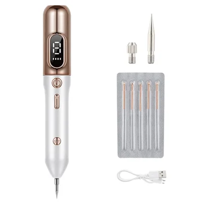 Laser Plasma Pen Mole Tattoo Freckle Wart Tag Removal Pen Dark Spot Remover for Face LCD Skin Care Tool - Gold