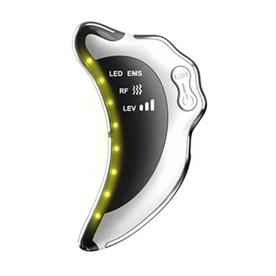 NY-S008 Gua Sha Facial Massager Portable Skin Scraping Tools RF / EMS Vibration Skin Care Instrument - White
