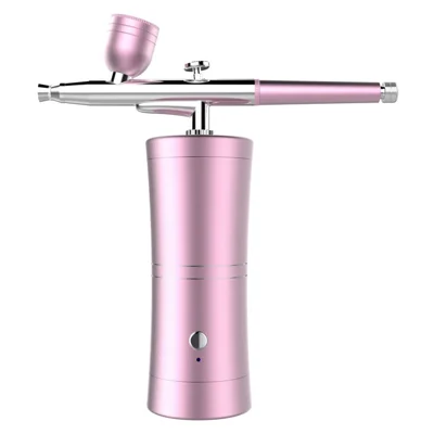 Professional Oxygen Facial Machine Portable Water Oxygen Sprayer Face Skin Moisturizing Oxygen Injection Airbrush - Pink
