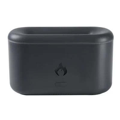 XF06 Simulation Flame Light USB Humidifier Home Desktop Aromatherapy Mist Diffuser - Black
