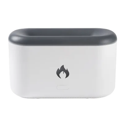 XF06 Simulation Flame Light USB Humidifier Home Desktop Aromatherapy Mist Diffuser - White