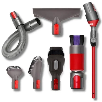 Voor Dyson V15 / V12 / V11 / V10 / V8 / V7 7-delig / set accessoires voor stofzuiger met zachte en harde borstel, slang en spleetborstel