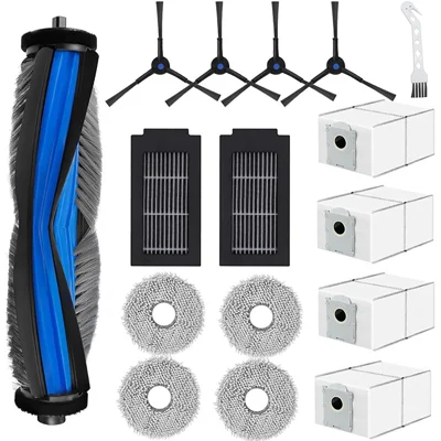 JUNSUNMAY 16-dels / Sæt udskiftningssæt til Ecovacs Deebot T50 Pro / T50 Max / T50 Omni / T50 Pro Omni med hovedbørste HEPA-filter moppepad støvsæk