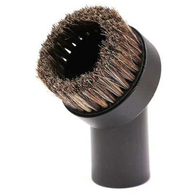 Universal 32mm Horsehair Mixed Round Brush Nozzle Attachment for Philips  /  Midea Vacuum Cleaner - Black