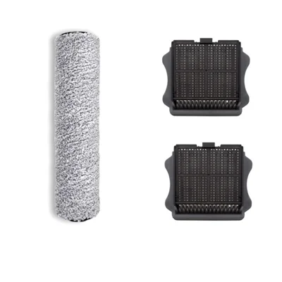 1 Brush Roller + 2 Vacuum Filters For Tineco iFloor Plus / iFloor One S3 / 1.0 Floor One / iFloor 3 Hardwood Floors Wet Dry Vacuum Cleaner Parts