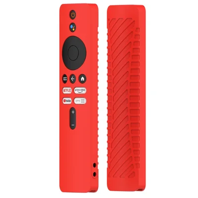 For Xiaomi TV Stick 4K Remote Control Case Protective Cover Drop Resistant Silicone Shell - Red