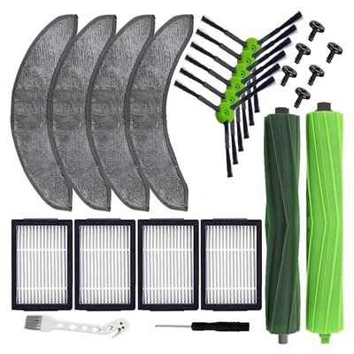 For iRobot Roomba Combo j7 / j9 Sweeping Robot Main Brush Filters Mop Cloth Side Brushes Cleaning Brush 23Pcs / Set Accessories