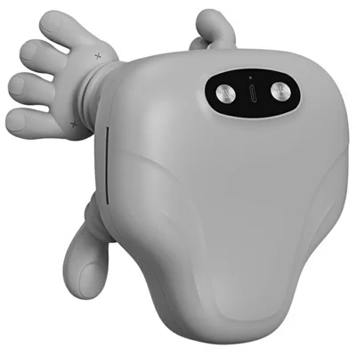 Massajador de Ombros e Pescoço com Terapia de Luz Vermelha, Massagem Biónica com Aperto Manual, Massajador Cervical Sem Fios - Cinzento