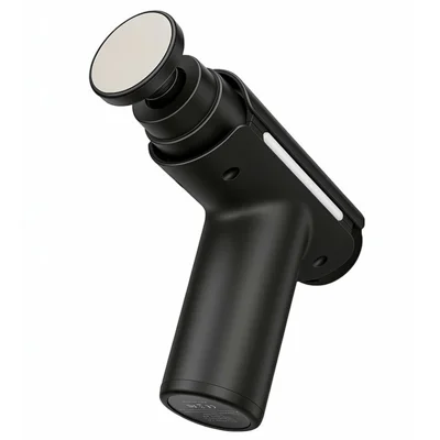 Mini Heat Therapy Fascia Gun 6-Speed Silent Portable Massager for Home Gym - Black