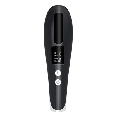 DYM-044 Hair Scalp Massage Comb Electric Cordless Brush Essential Oil Applicator with Detachable Water Tank - Black