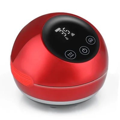 GS01 Electric Vibration Face Massager Gua Sha Tools Face Lift Tightening Device Cupping Therapy Machine - Red