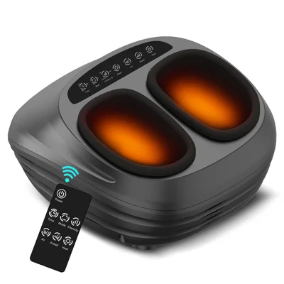 Massageador de Pés JH-ZL1 com Aquecimento, Compressão de Ar e Controle Remoto - Preto / Plugue EUA