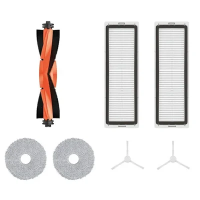 7-delige vervangingsset voor Xiaomi Robotstofzuiger S10+ / S20+ / X10+ / X20+ / X10 Stofzuiger hoofdborstel zijborstel filter dweilset