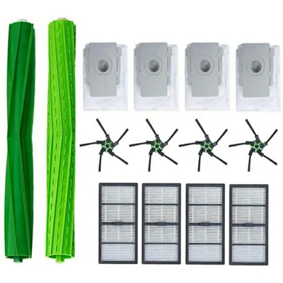 14-delige set voor iRobot Roomba S9 / S9+ vervangingskit hoofdborstel zijborstels stofzakken filterset
